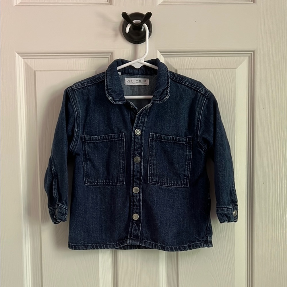 Zara Blue Jean Jacket Classic Denim Style
